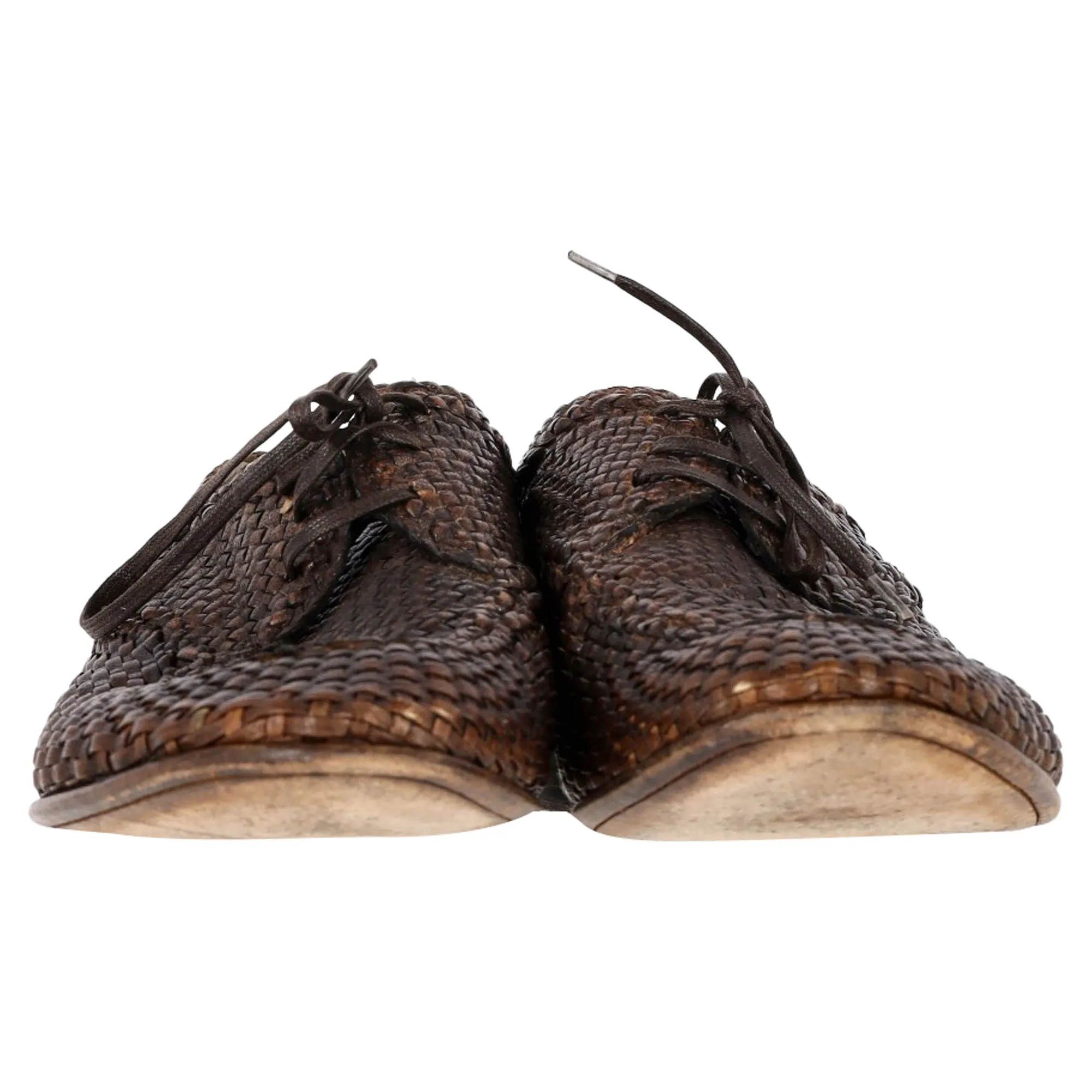 Dolce & Gabbana lace-up woven derby shoes