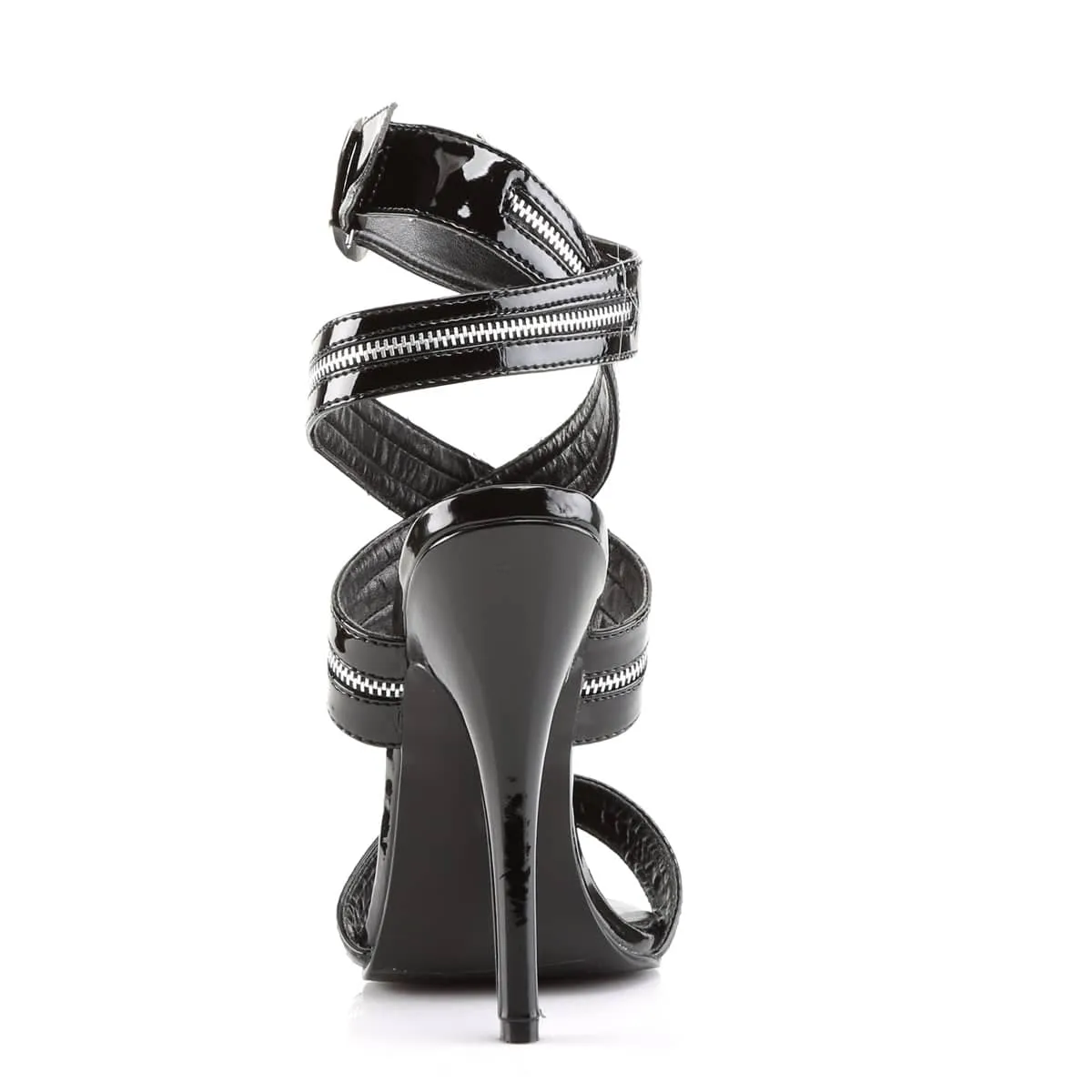 DOMINA-119 Black Ankle Sandal High Heel