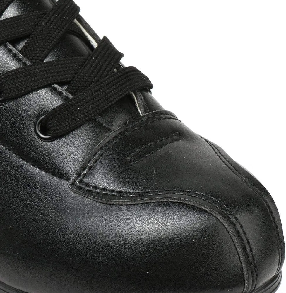 Double-Row Roller Skates for Unisex - PU Leather High-Top Four-Wheel Shiny Skates