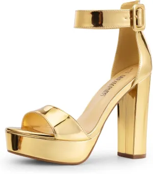 DREAM PAIRS Women's Hi-lo Heeled Sandal