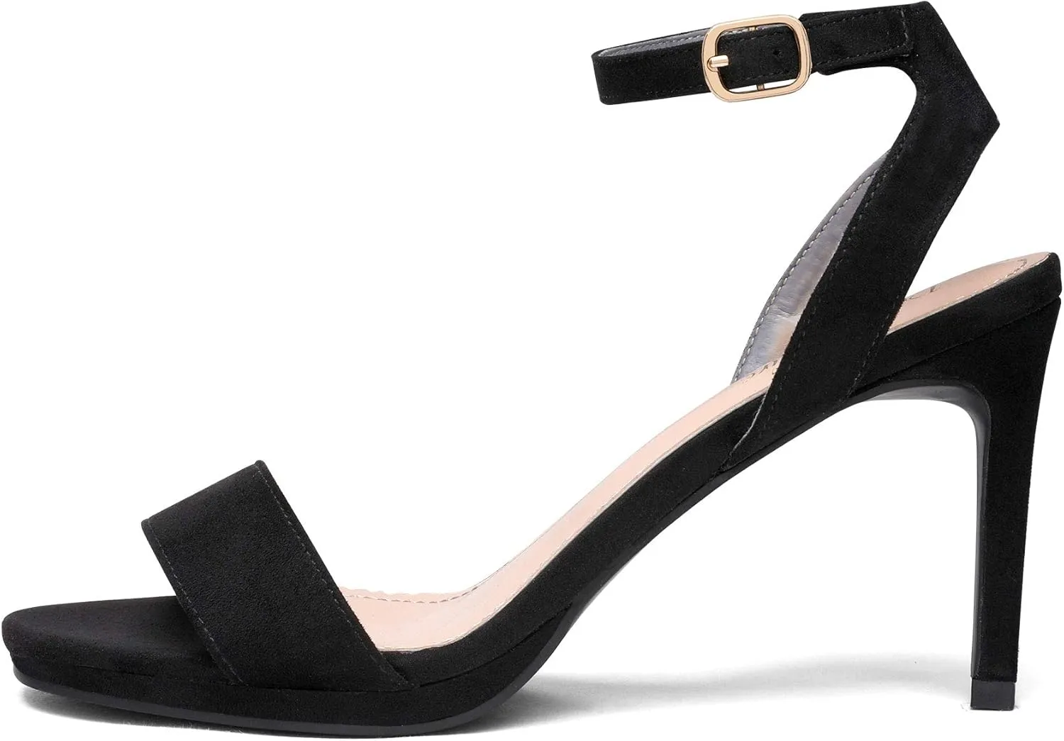 DREAM PAIRS Women's High Stiletto Open Toe Ankle Strap Heels Dress Pump Heel Sandals