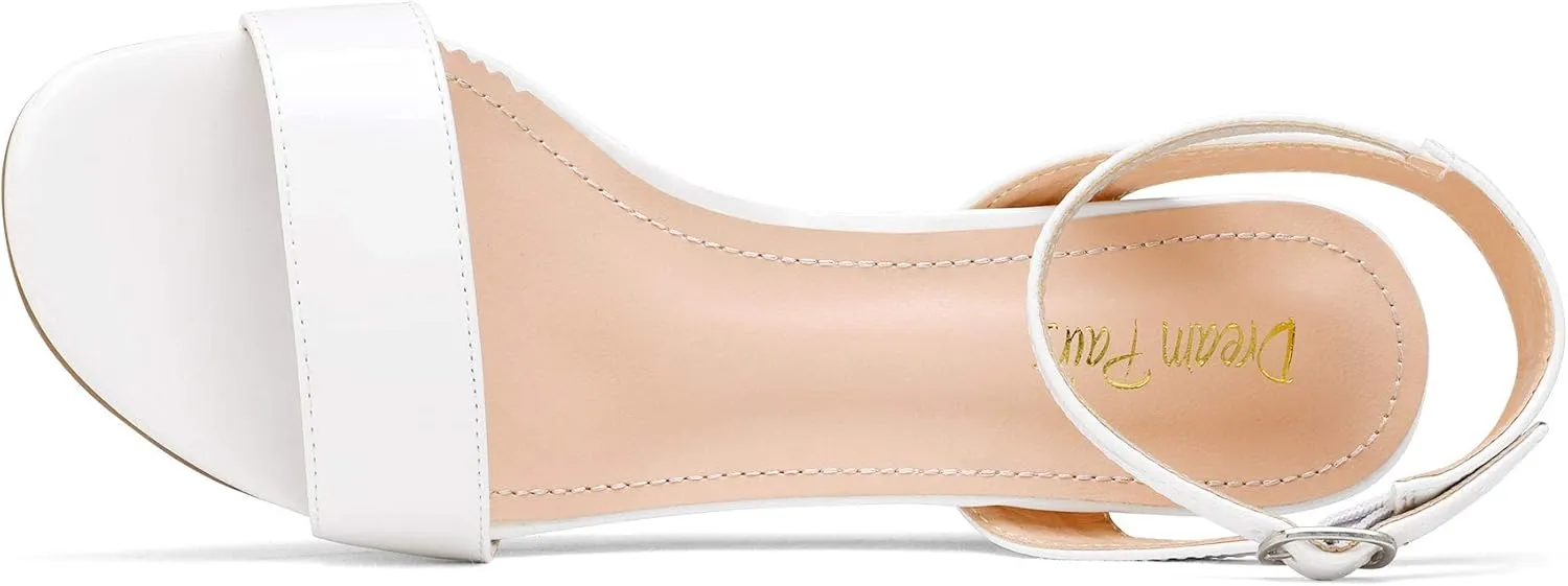 DREAM PAIRS Women's High Stiletto Open Toe Ankle Strap Heels Dress Pump Heel Sandals