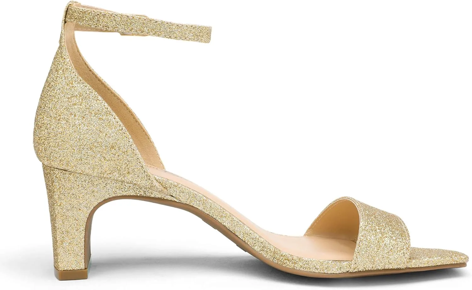 DREAM PAIRS Women's Square Toe Low Block Chunky Heels Open Toe Ankle Strap Dress Pump Shoes