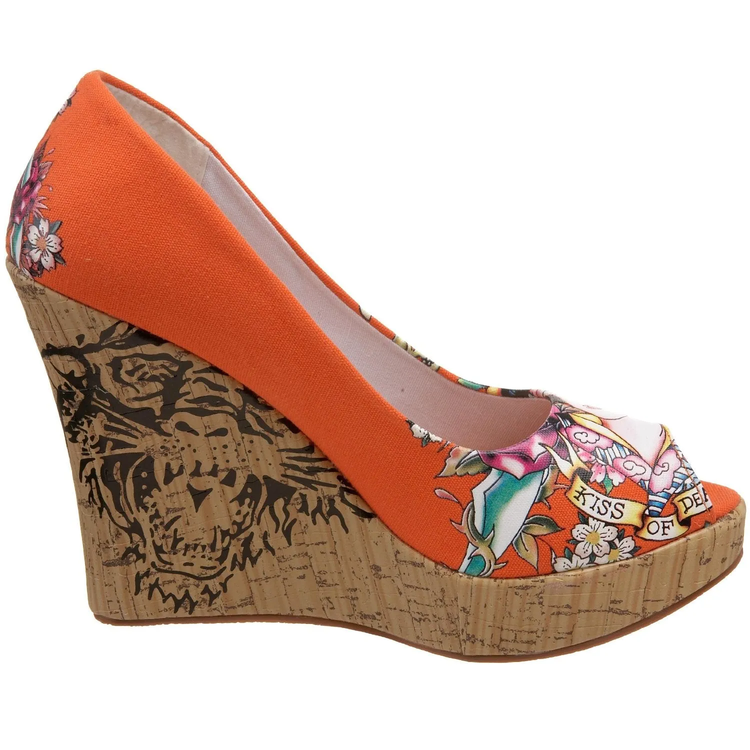 Ed Hardy Women's Casablanca Wedge Pump,Fuchsia-10SCA106W,6 M US