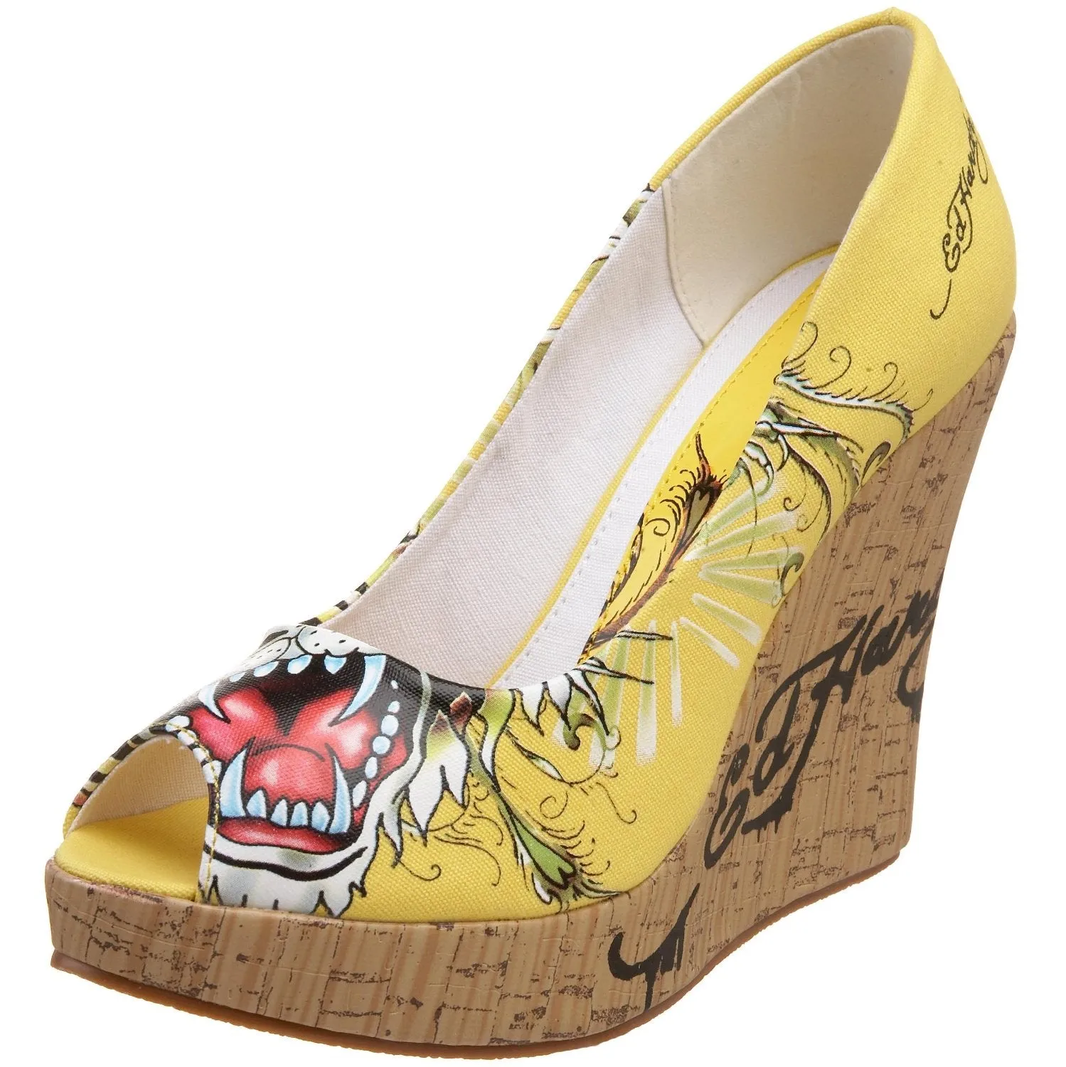 Ed Hardy Women's Casablanca Wedge Pump,Fuchsia-10SCA106W,6 M US