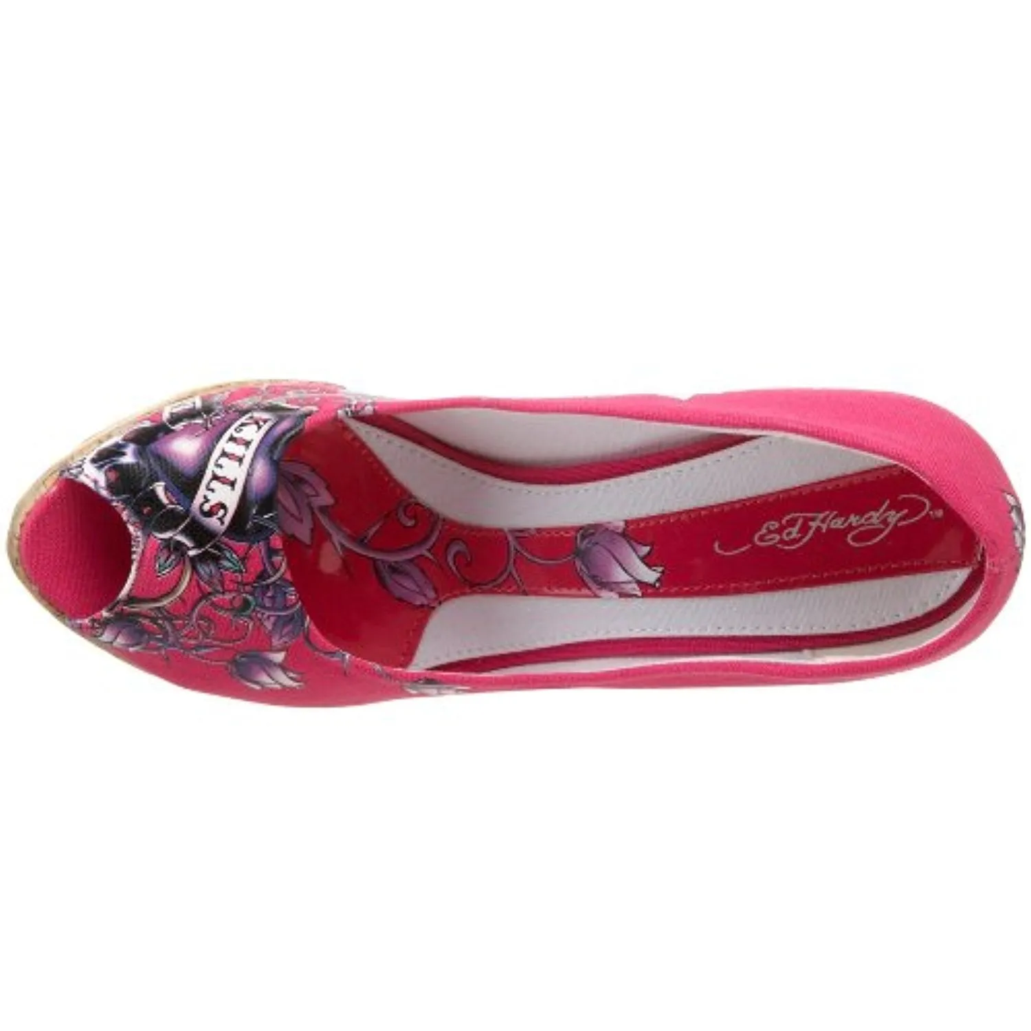 Ed Hardy Women's Casablanca Wedge Pump,Fuchsia-10SCA106W,7 M US