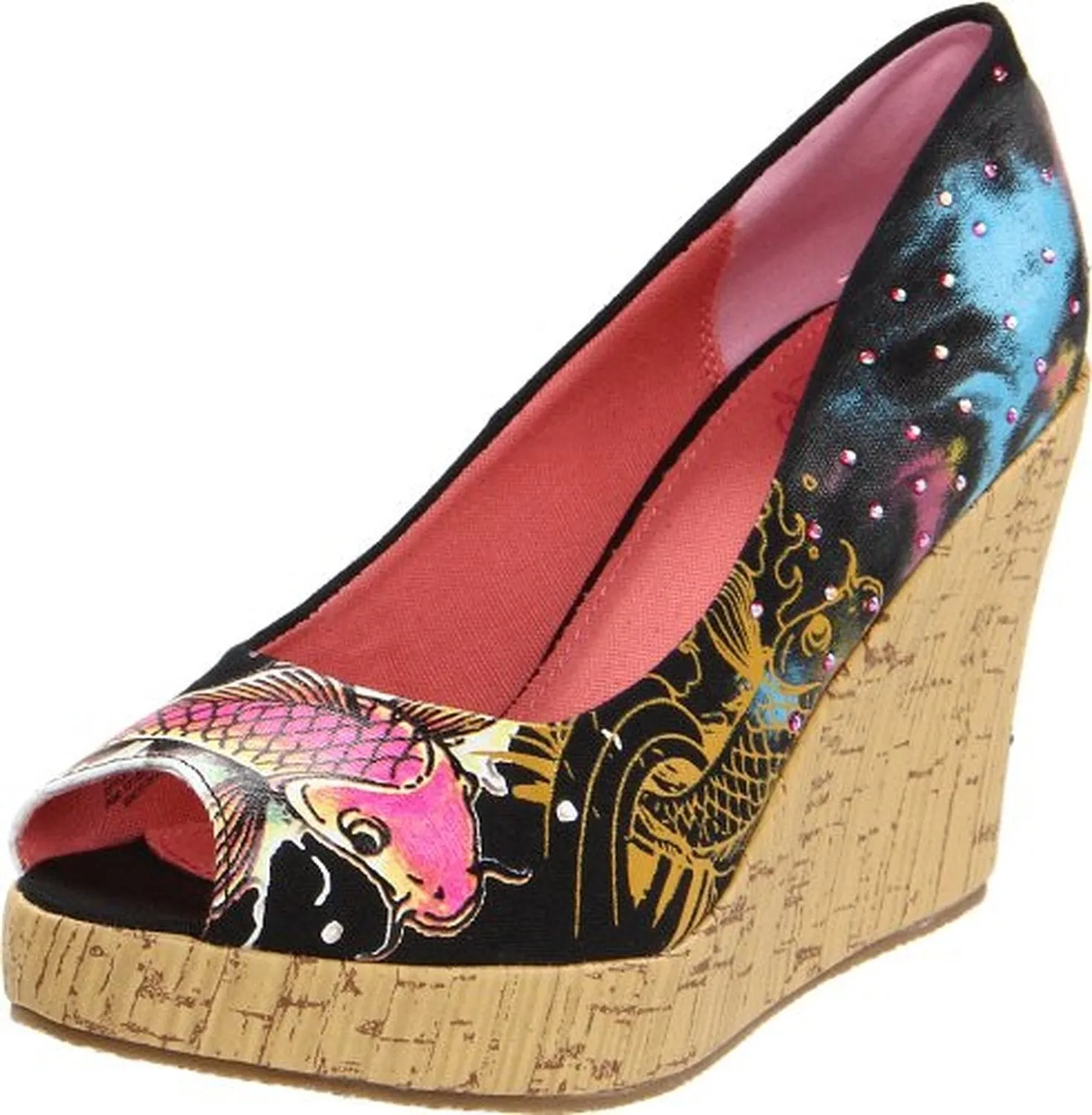 Ed Hardy Women's Cerra Heels,Black,6 M US