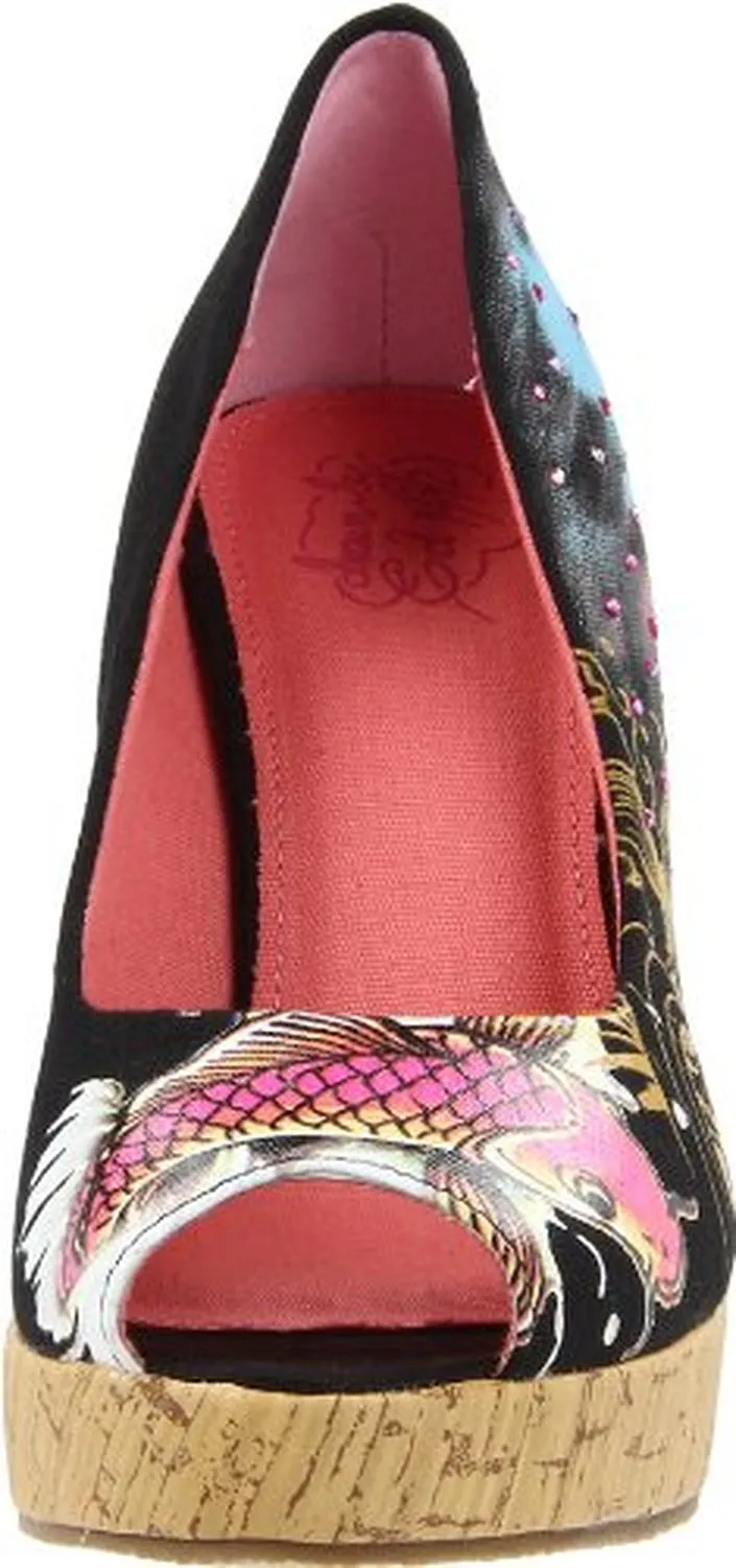Ed Hardy Women's Cerra Heels,Black,6 M US