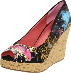 Ed Hardy Women's Cerra Heels,Black,6 M US
