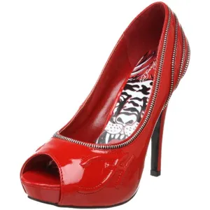 Ed Hardy Women's Singapore Platform Pump,Red-10FSG103W,10 M US