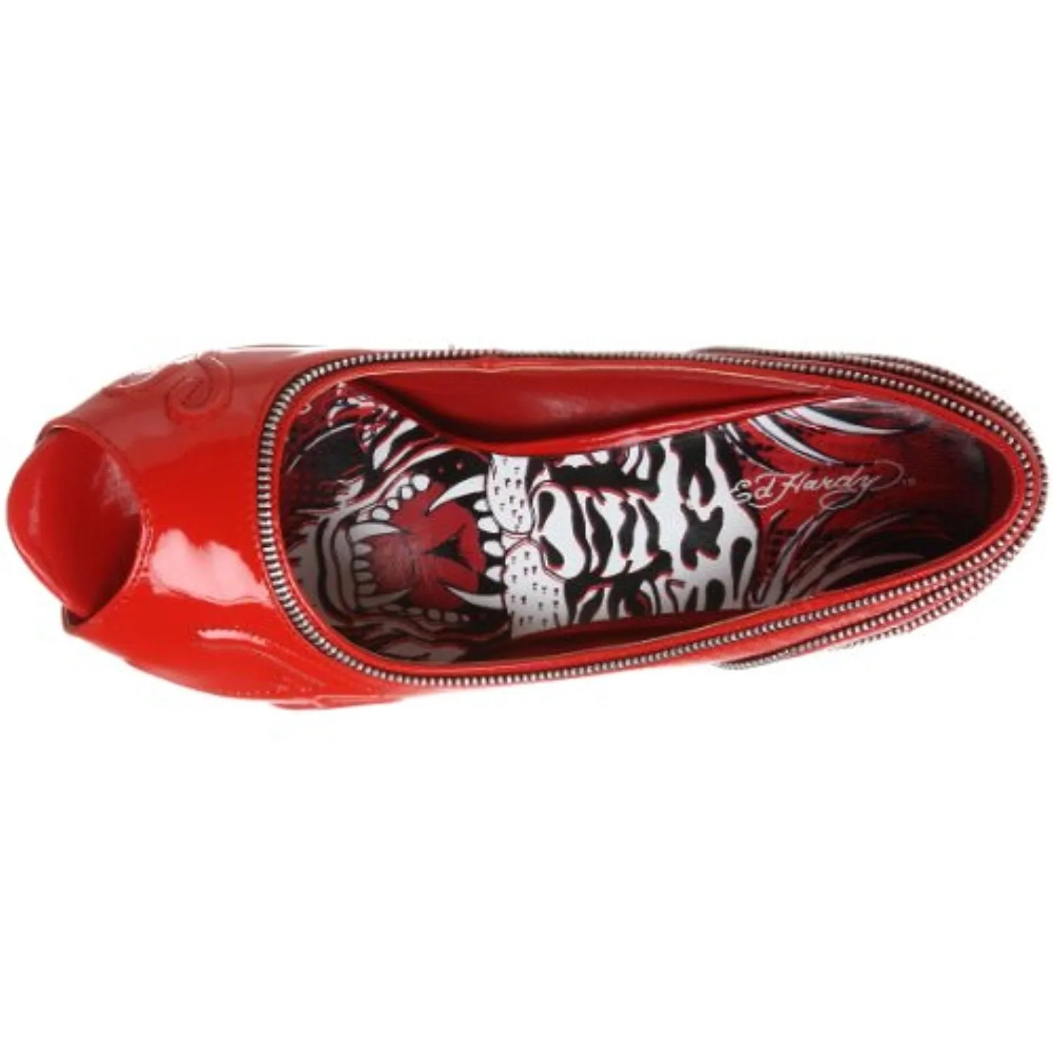 Ed Hardy Women's Singapore Platform Pump,Red-10FSG103W,10 M US