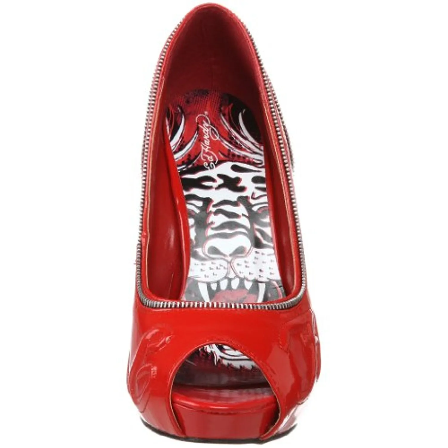 Ed Hardy Women's Singapore Platform Pump,Red-10FSG103W,10 M US