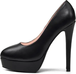 Elisabet Tang Women's Platform High Heels Pumps Shoes Peep Toe 5.5 inch Stilettos Slip On for Dress Wedding Party Prom