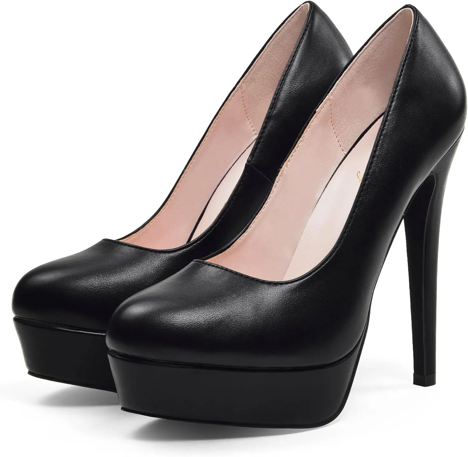 Elisabet Tang Women's Platform High Heels Pumps Shoes Peep Toe 5.5 inch Stilettos Slip On for Dress Wedding Party Prom