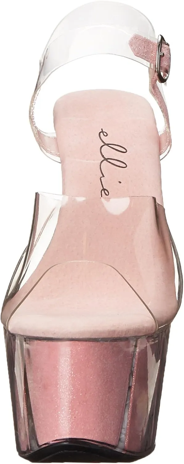 Ellie Shoes Women's 709-Glitter Platform Sandal