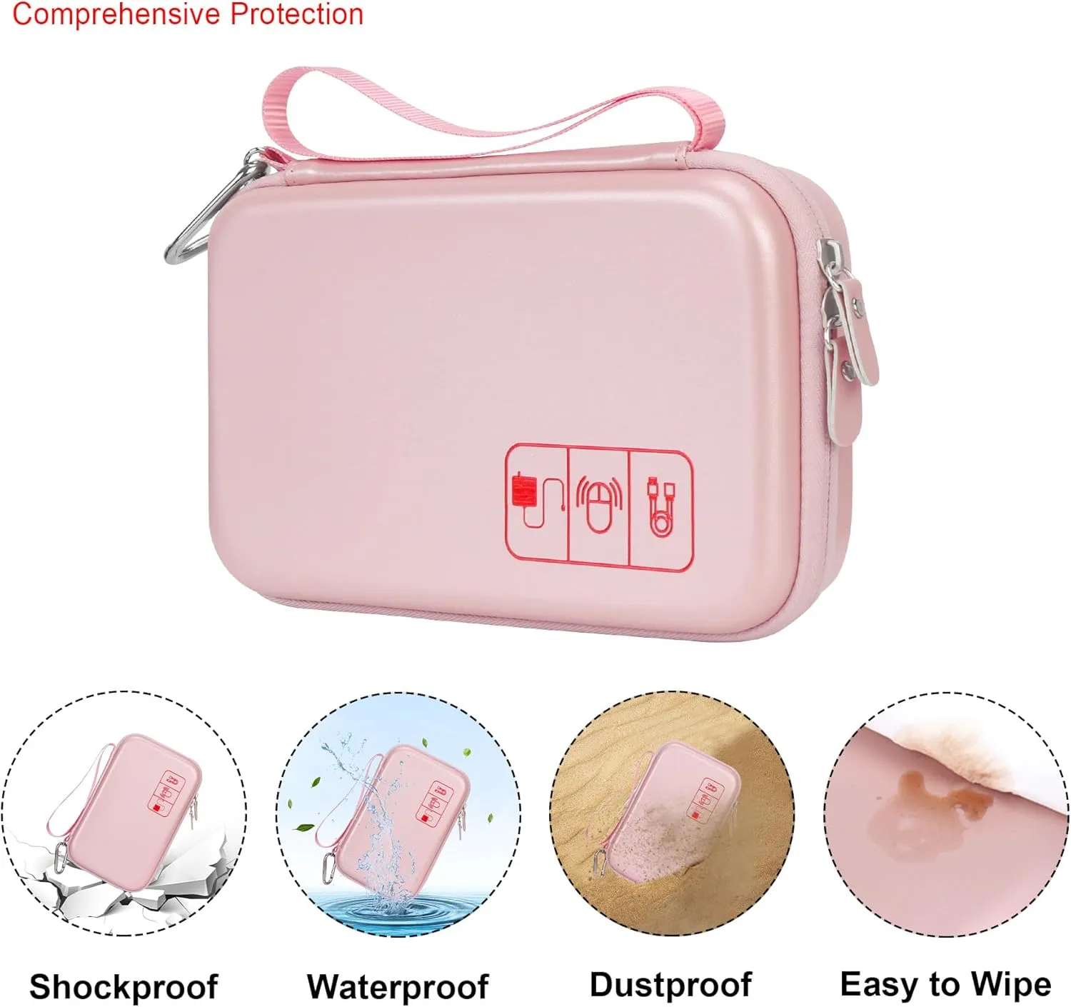 Elonbo Diabetic Supplies Travel Case, Glucose Meter Portable Storage Bag, Diabetic Care Kits Organizer Holder, Diabetic Supply Carrying Case for Glucose Meter Insulin Pen Blood Sugar Test Strips,Gold