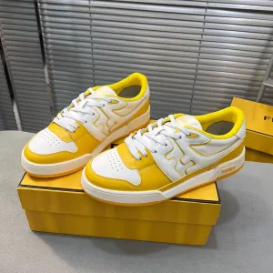 FENDI CALFSKIN TOPS WHITE YELLOW BRIGHT IN LOW Special discount MESH MATCH MIX FENDI Exclusive options AND