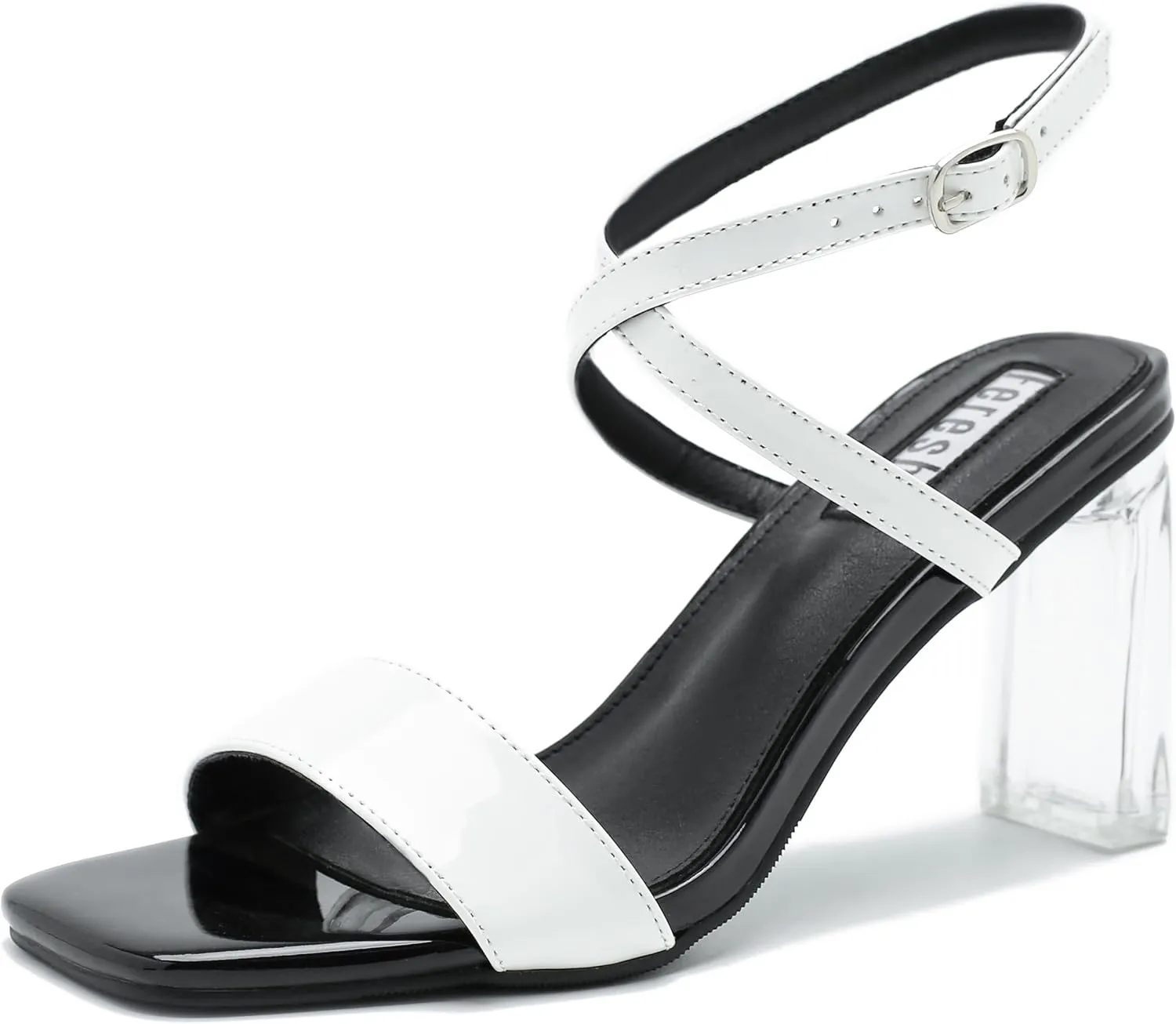 fereshte Women's Heels Sandal Chunky High Heel Strappy Open Toe Ankle Strap Dress Shoes
