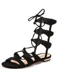 Flat Black Tie Nubuck Schutz Up Up Suede Luxurious Erlina Gladiator Gladiator Lace Winter sale Sandals