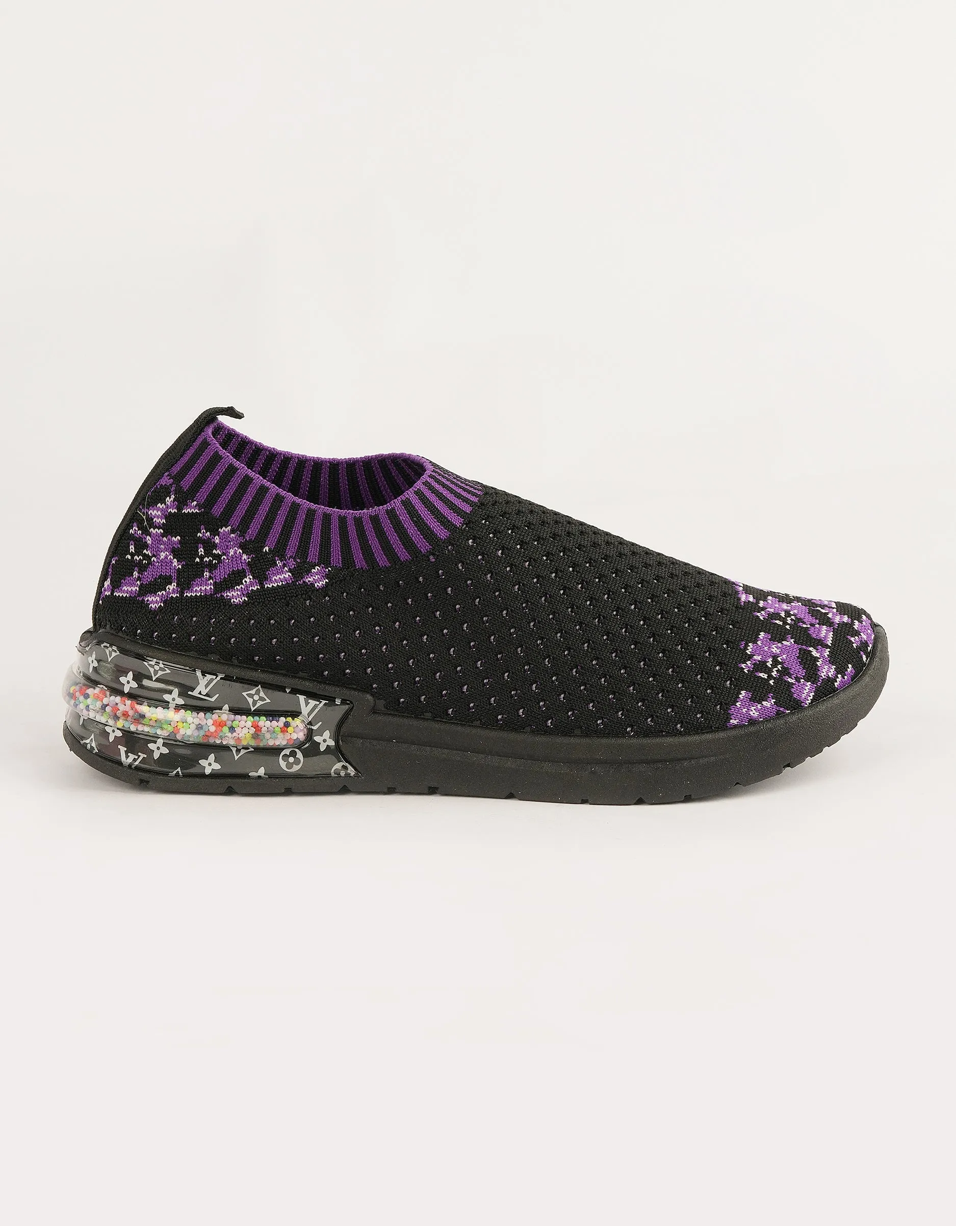 Floral Mesh Walking Sneakers