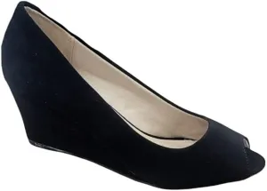Forever Link Women's Peep Toe Slip on Wedge Pump