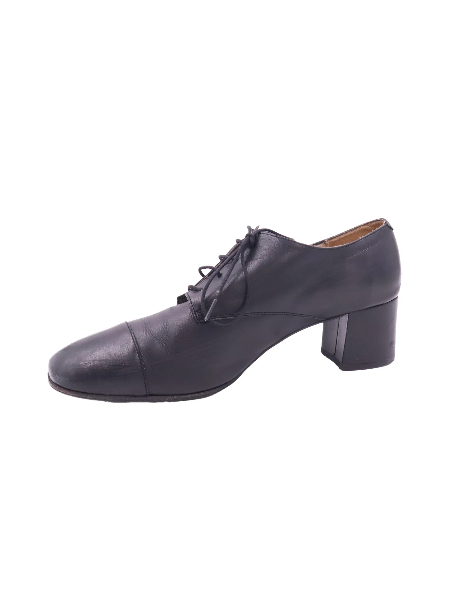 Free Lance Shoes Leather Lace Up Loafer Black