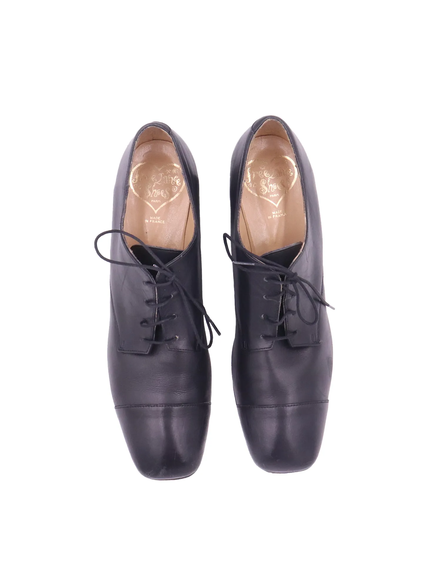 Free Lance Shoes Leather Lace Up Loafer Black