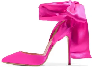 FSJ Women Strappy Ankle Wrap Sandal Ribbon Lace-up Stiletto High Heels Pointed Toe D'Orsay Slingback Pump Shoe Size 4-15 US