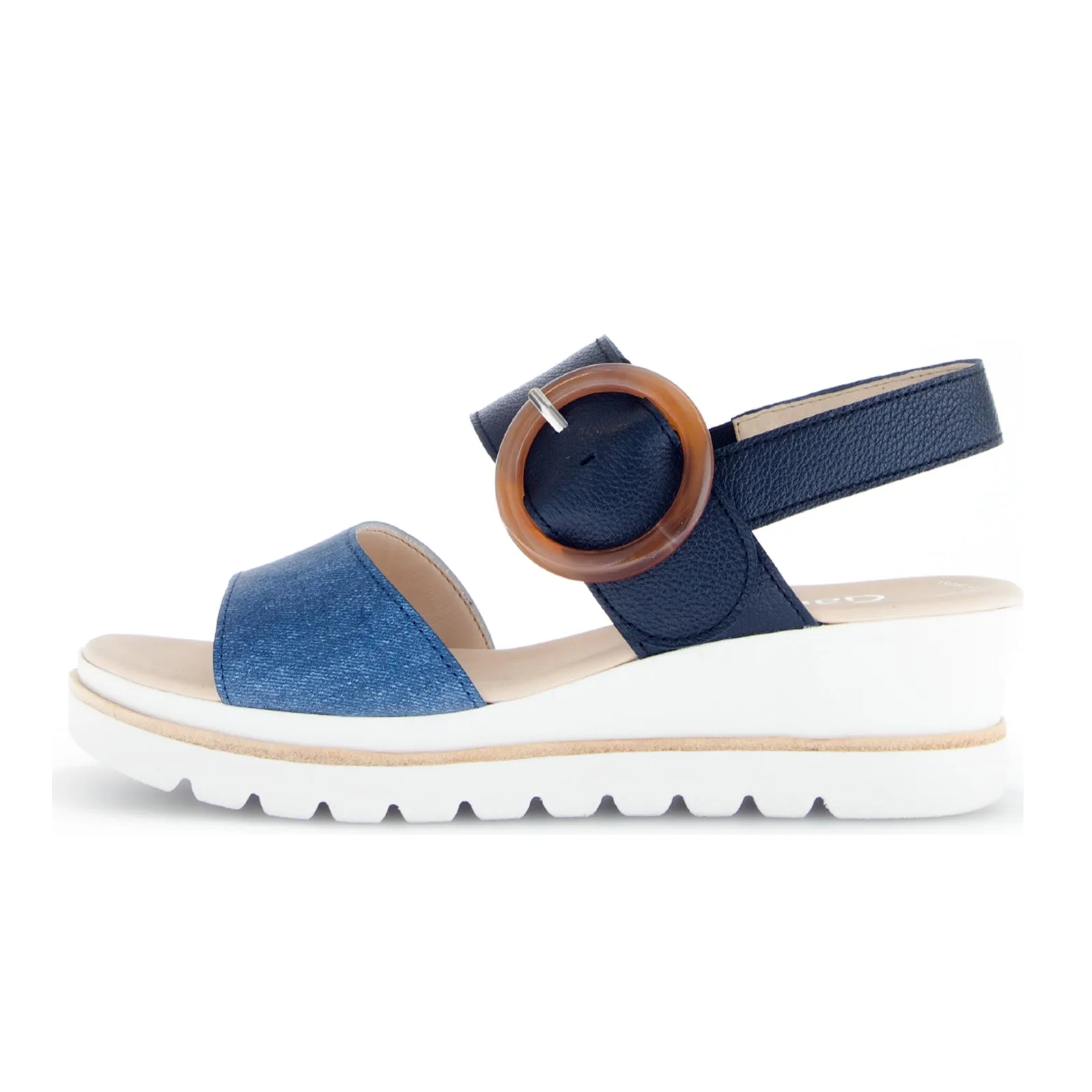 Gabor 64645 Slingback Wedge Sandal (Women) - Jeans/Ocean