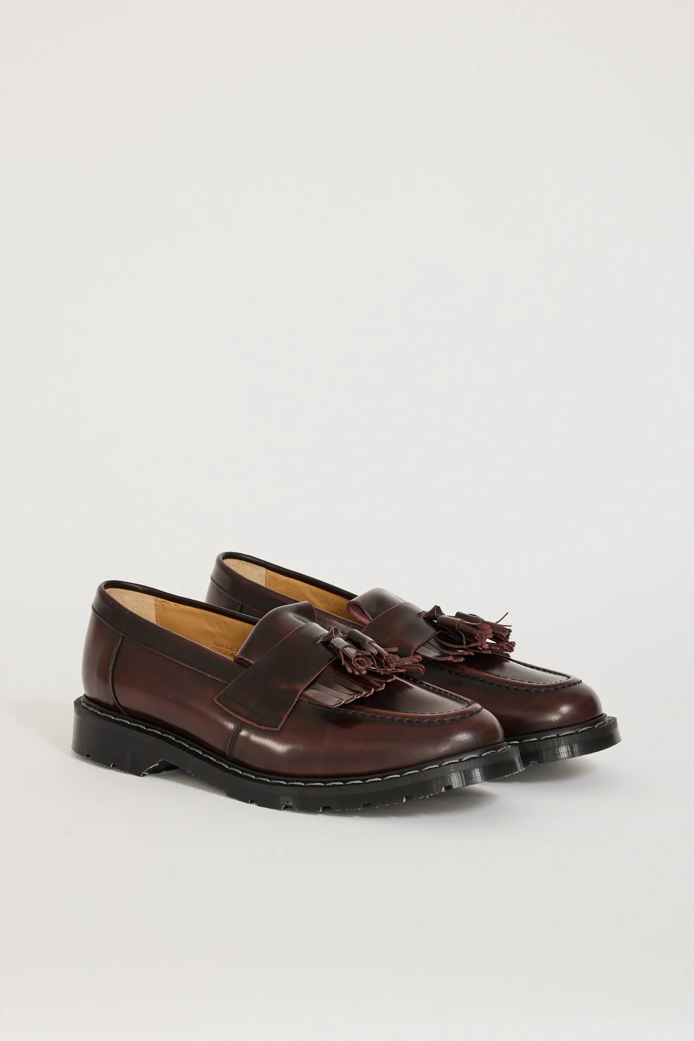 Hi Shine Tassel Loafer Burgundy Rub