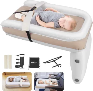 Inflatable Airplane Bed for Kids, Portable Toddlers Airplane Blow Up Bed for Travel, Inflatable Baby Bed Mattress with Hand Pump, Toddler Travel Essentials
