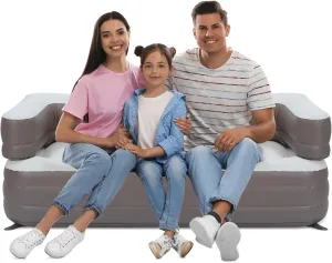 Inflatable Double Couch for Camping and Home - Camping Portable Air Lounger Air Sofa Mattress for Adults (No Pump Included)