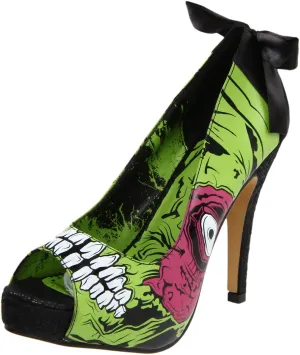 Iron Fist Women's Zombie Stomper Platform Pump,Green-Black,10 M US