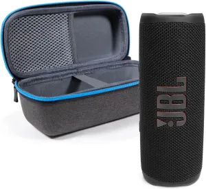 JBL Flip 6 (Black)   Bundle with divvi! Protective Hardshell Case