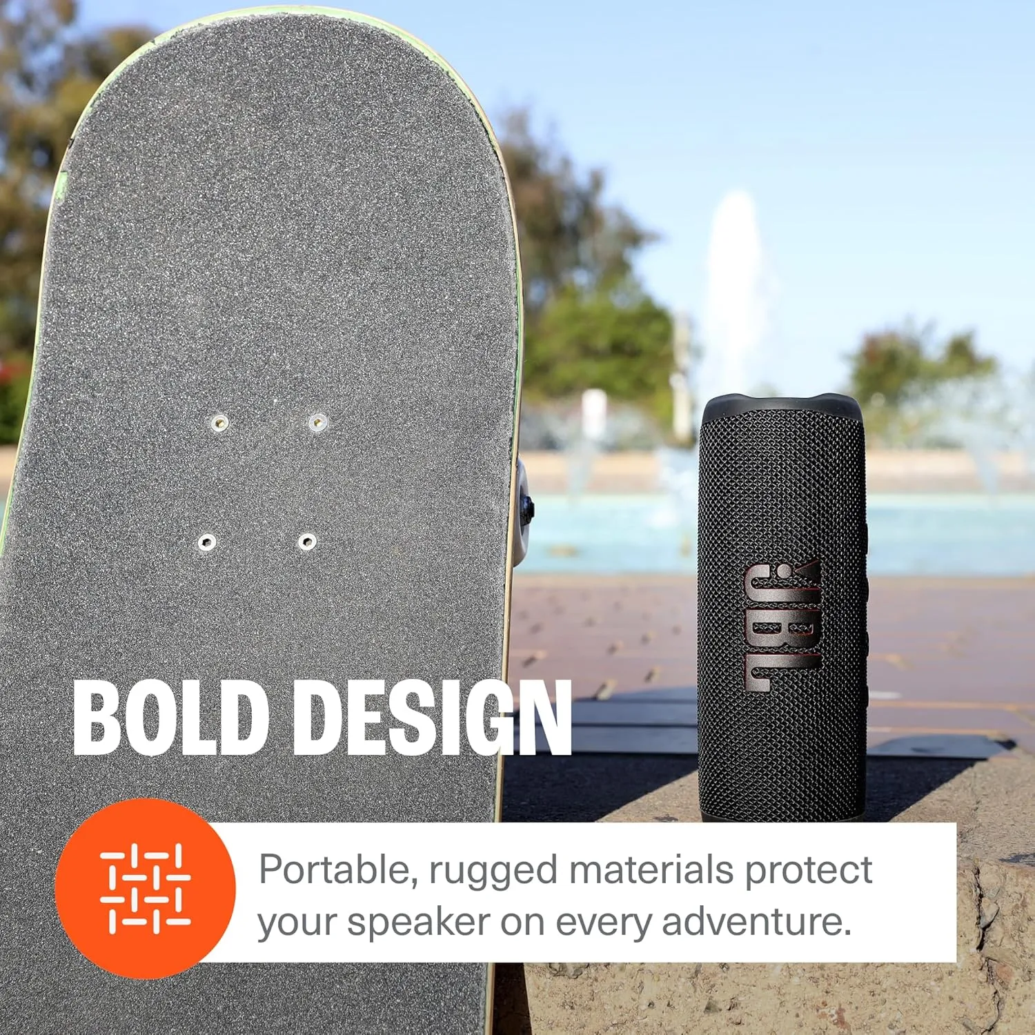 JBL Flip 6 (Black)   Bundle with divvi! Protective Hardshell Case