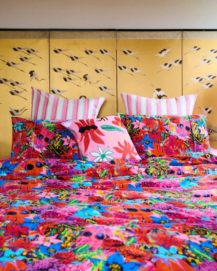 Jenny Kee Growing The Peace Velvet Pillowcases - 2pc