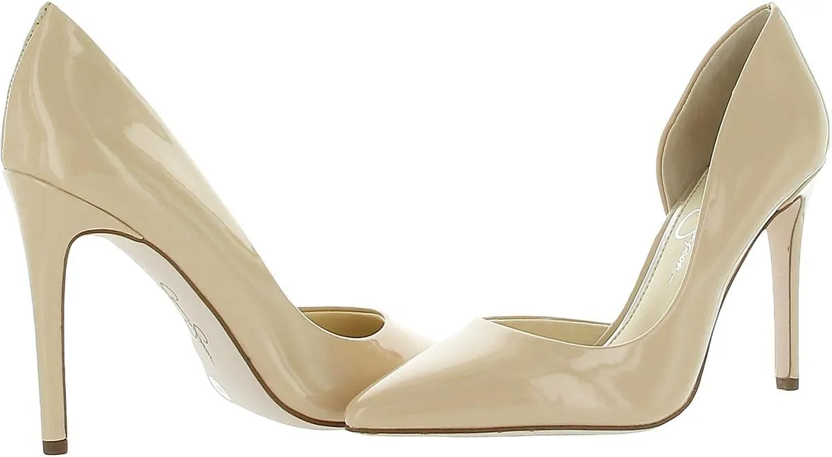 Jessica Simpson Women's Paryn Pointed Toe Slip On D'Orsay Dress Heels Pumps