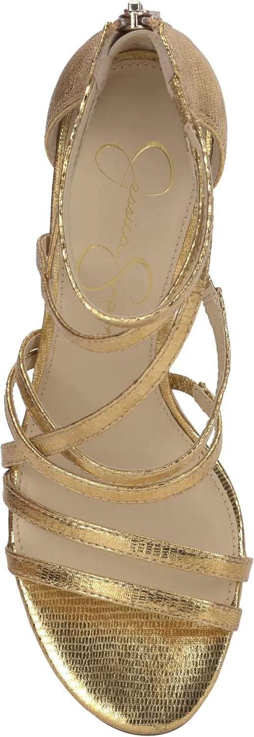 Jessica Simpson Women's Stassey Strappy Block Heel Sandal Heeled