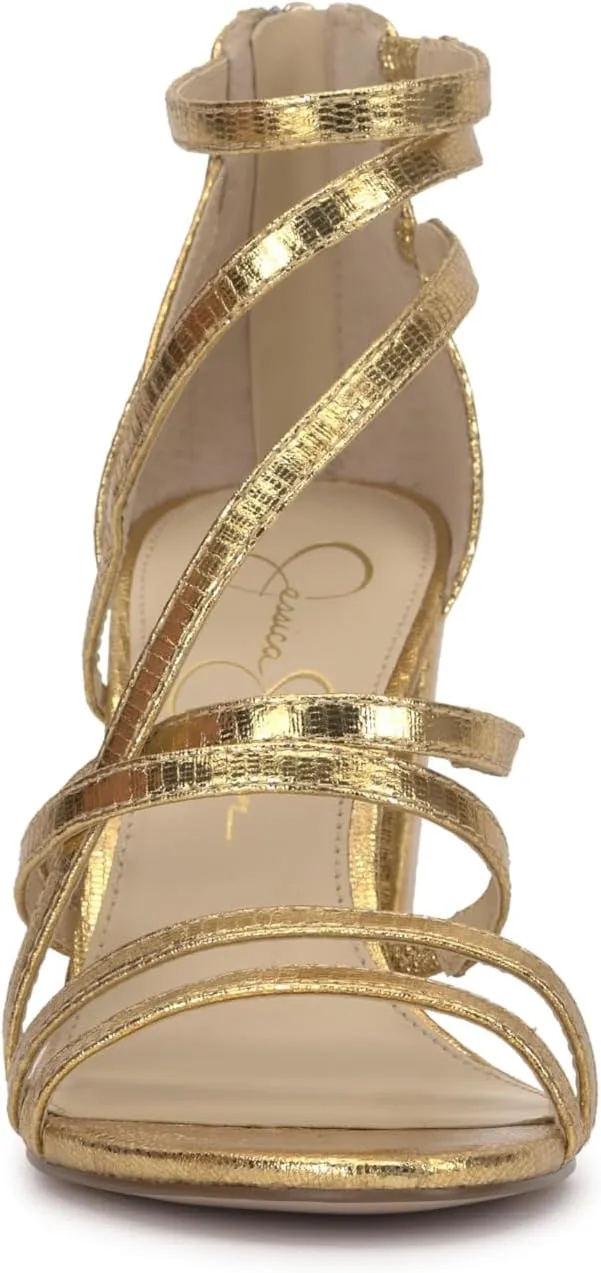 Jessica Simpson Women's Stassey Strappy Block Heel Sandal Heeled