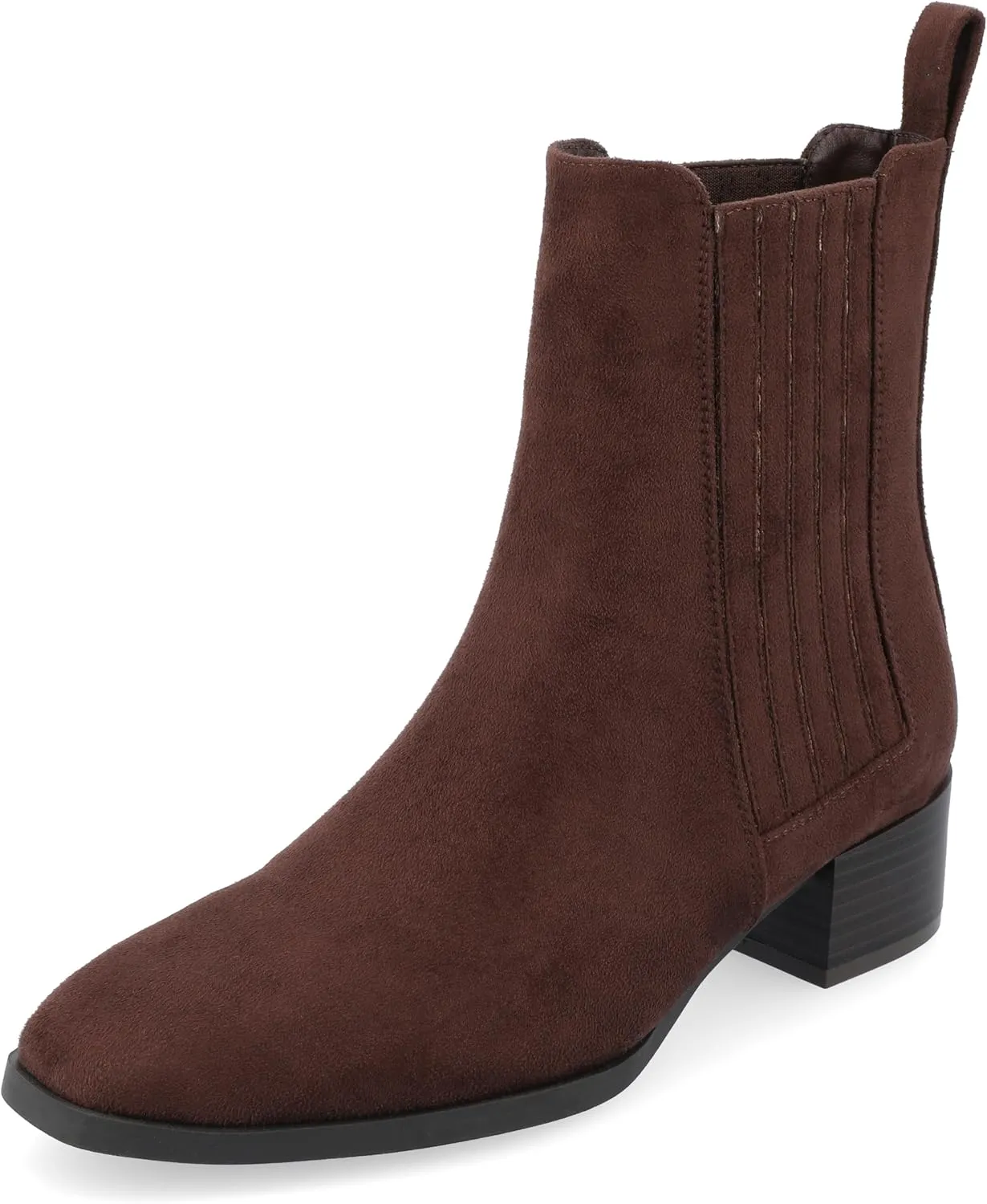 Journee Collection Womens wrenley Faux Suede Stretch Booties