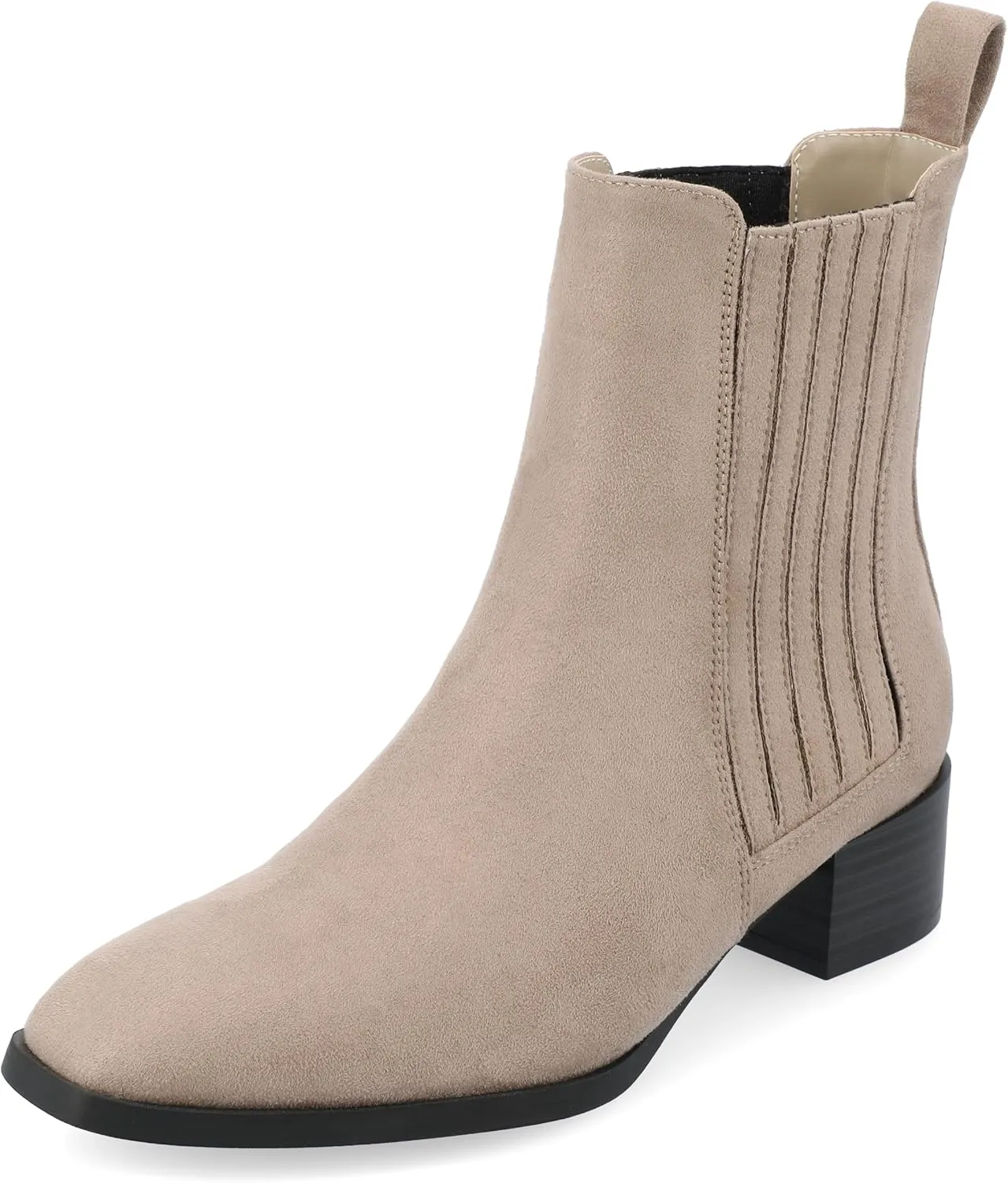 Journee Collection Womens wrenley Faux Suede Stretch Booties
