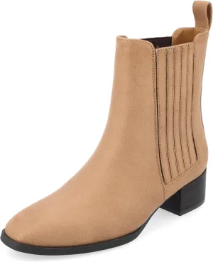 Journee Collection Womens wrenley Faux Suede Stretch Booties