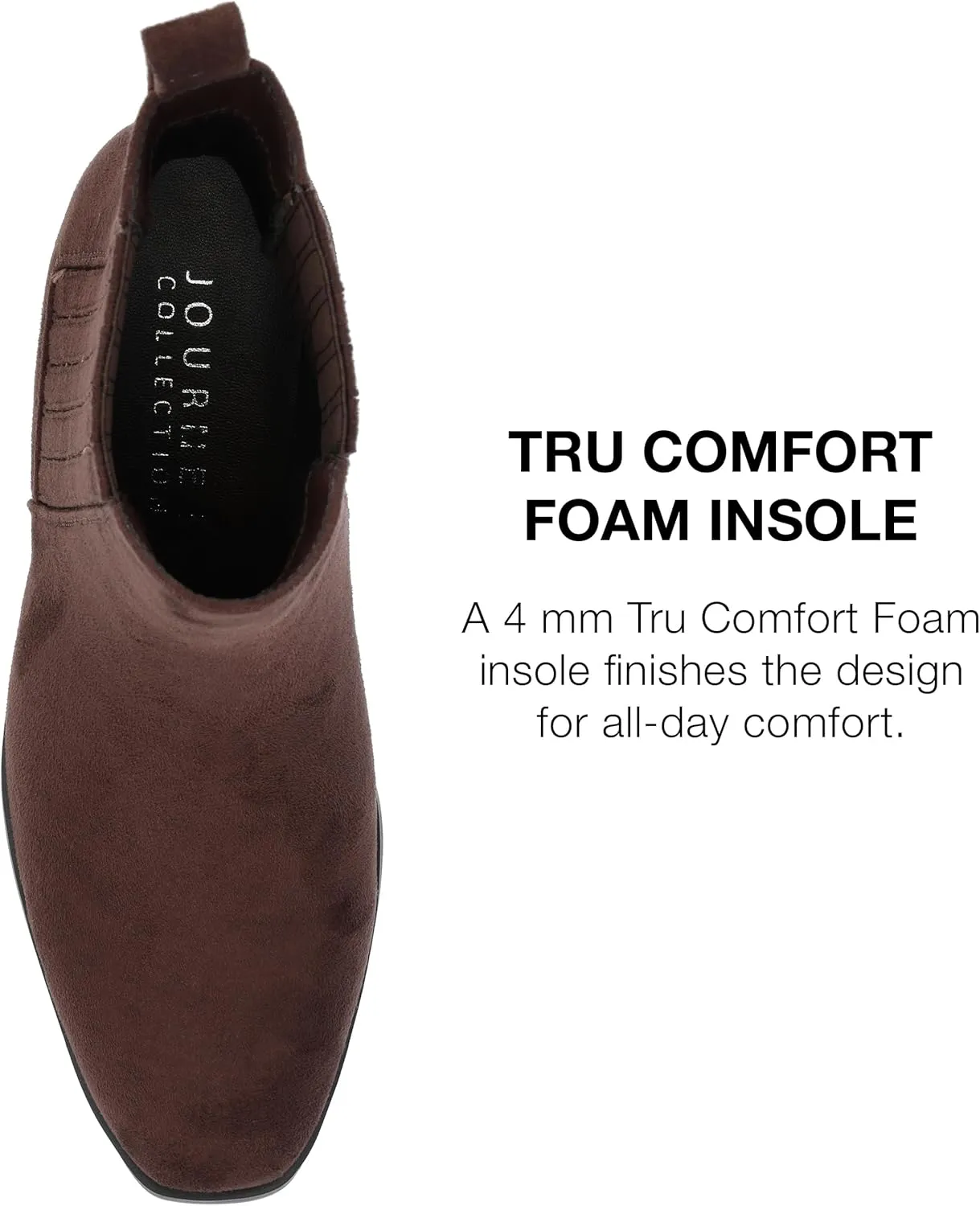 Journee Collection Womens wrenley Faux Suede Stretch Booties