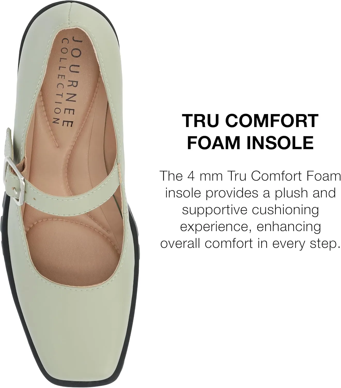 Journee Womens Gladys Tru Comfort Foam Treaded Outsole Mary Jane Pumps