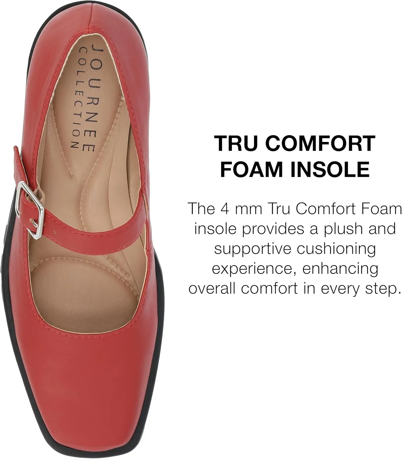 Journee Womens Gladys Tru Comfort Foam Treaded Outsole Mary Jane Pumps