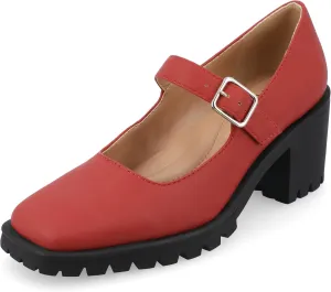 Journee Womens Gladys Tru Comfort Foam Treaded Outsole Mary Jane Pumps
