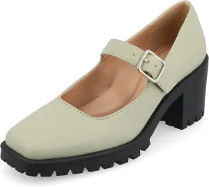 Journee Womens Gladys Tru Comfort Foam Treaded Outsole Mary Jane Pumps