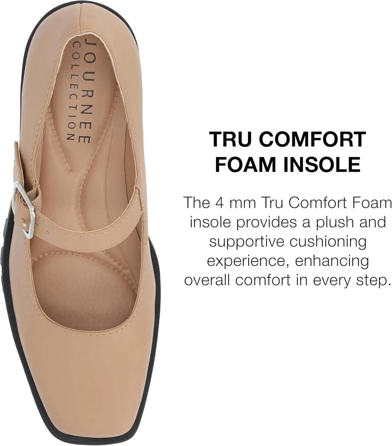 Journee Womens Gladys Tru Comfort Foam Treaded Outsole Mary Jane Pumps