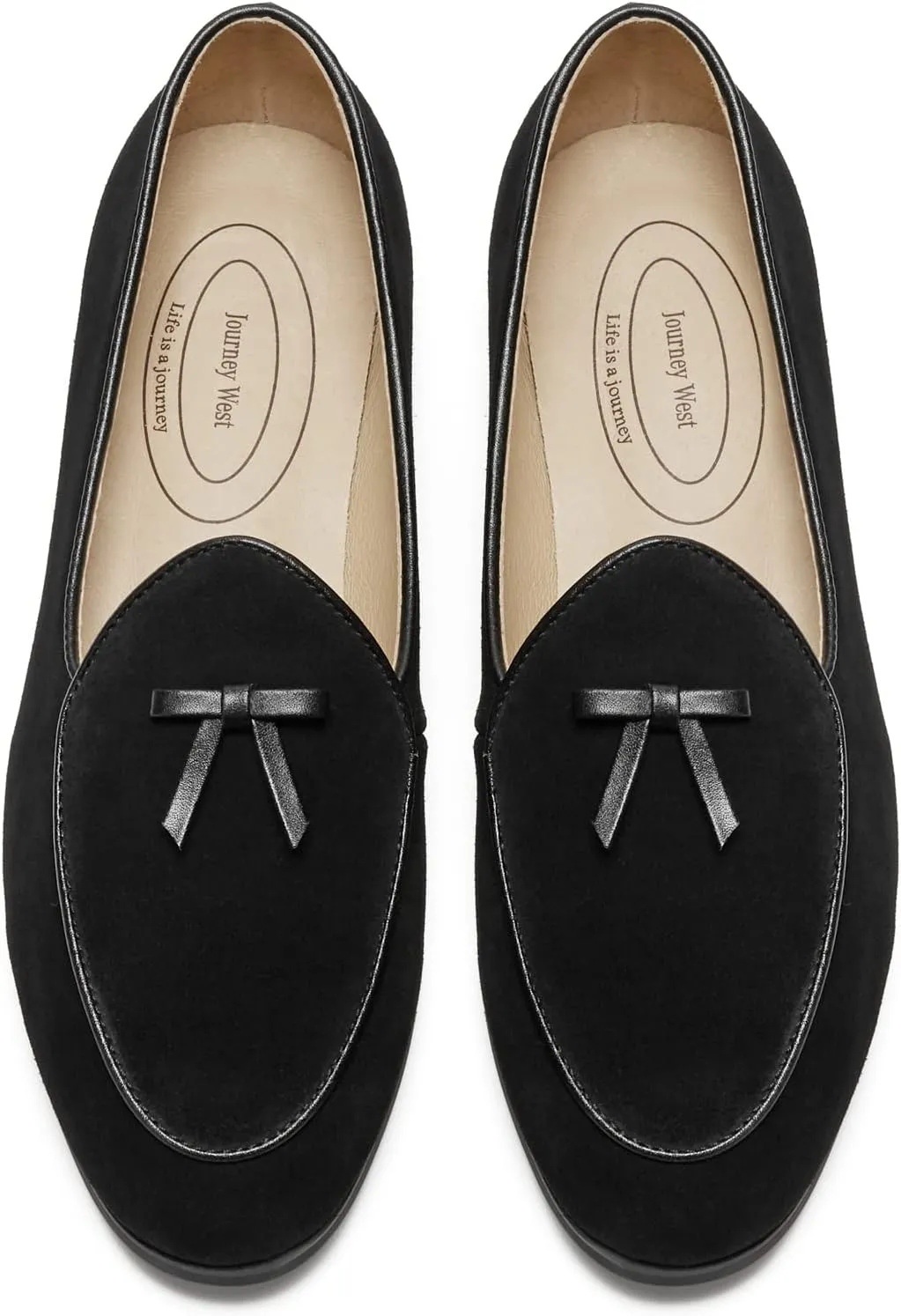 Journey West Suede Tassel Loafer for Women Slip-on Belgian Penny Loafers Shoes for Women in Many Colors