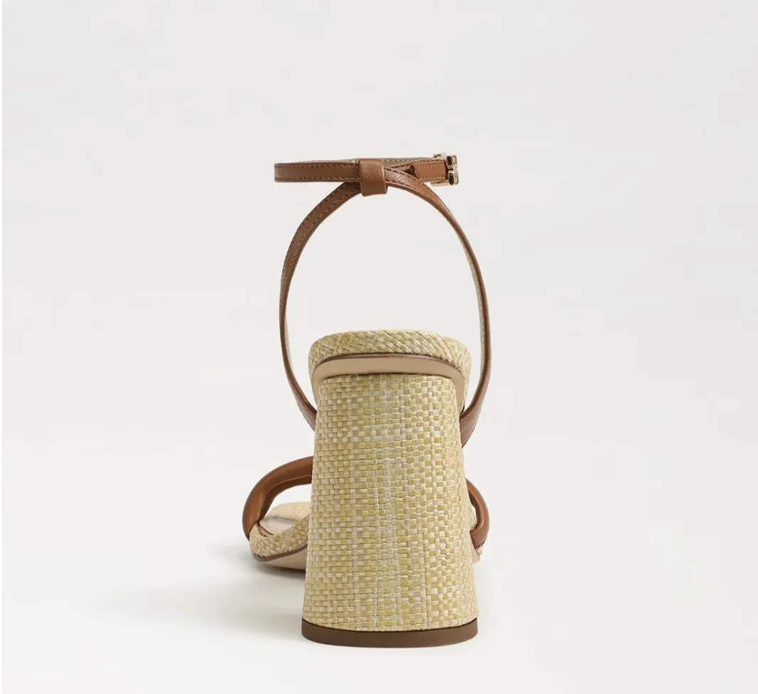 Kia Block Heel Sandal -Saddle Leather